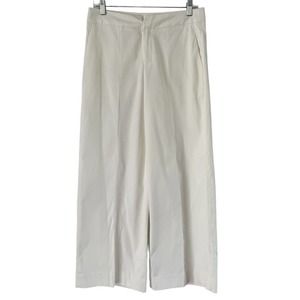 Everlane Off White High Waisted Wide Leg Cotton Trousers Women’s Size 2 Pants